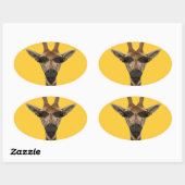 Sticker Ovale Giraffe Incognito (Feuille)