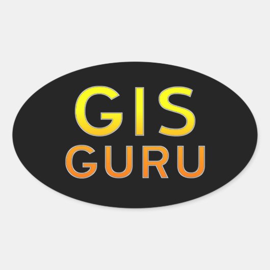Sticker Ovale GIS Guru (Devant)