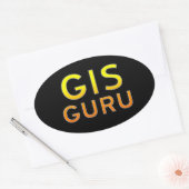 Sticker Ovale GIS Guru (Enveloppe)