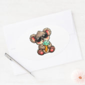 Sticker Ovale Glace Cool Koala (Enveloppe)