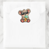 Sticker Ovale Glace Cool Koala (Sac)