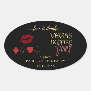 Sticker Ovale Glam Gold Vegas Before Vows Casino Enterrement de 