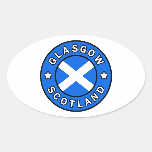 Sticker Ovale Glasgow Écosse (Devant)