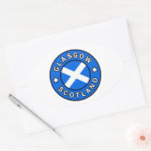Sticker Ovale Glasgow Écosse (Enveloppe)