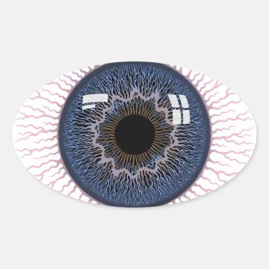 Sticker Ovale Globe oculaire -517 (Devant)