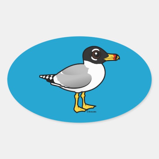 Sticker Ovale Goéland de Pallas (Devant)