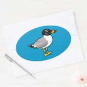 Sticker Ovale Goéland de Pallas (Enveloppe)