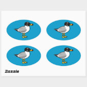 Sticker Ovale Goéland de Pallas (Feuille)