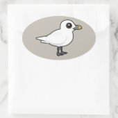 Sticker Ovale Goéland ivoire Birdorable (Sac)