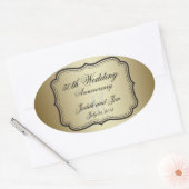 Sticker Ovale Gold 50th Wedding Anniversary (Enveloppe)