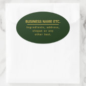 Sticker Ovale Gold & Dark Green polyvalent (Sac)