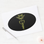 Sticker Ovale Golden Caduceus (Enveloppe)