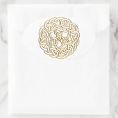Sticker Ovale Golden Celtic Knot (Sac)
