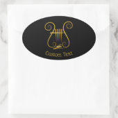 Sticker Ovale Golden lyre (Sac)