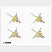 Sticker Ovale Golden Nazca (Feuille)