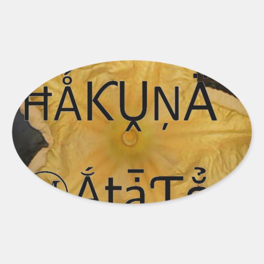 Sticker Ovale Golden Star Hakuna Matata (Devant)