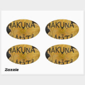 Sticker Ovale Golden Star Hakuna Matata (Feuille)