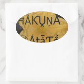 Sticker Ovale Golden Star Hakuna Matata (Sac)