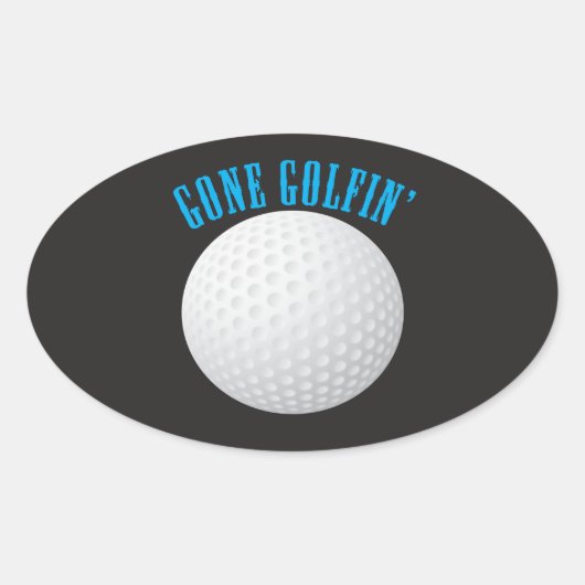 Sticker Ovale Golf ⛳ Golf 🎁 Golf Ball Golfer (Devant)
