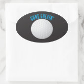 Sticker Ovale Golf ⛳ Golf 🎁 Golf Ball Golfer (Sac)