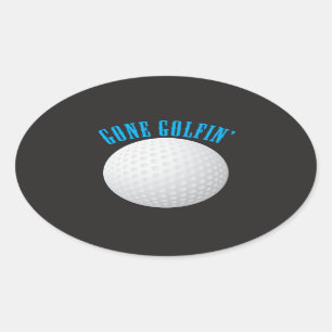 Sticker Ovale Golf ⛳ Golf 🎁 Golf Ball Golfer