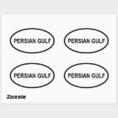 STICKER OVALE GOLFE PERSIEN (Feuille)