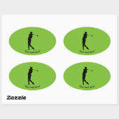 Sticker Ovale Golfeur (Feuille)