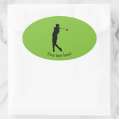 Sticker Ovale Golfeur (Sac)