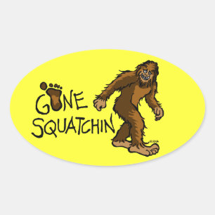 Sticker Ovale Gone Squatchin
