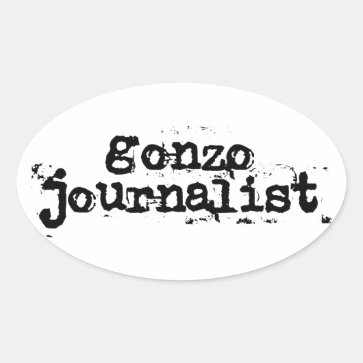 Sticker Ovale Gonzo Journaliste (Devant)