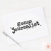 Sticker Ovale Gonzo Journaliste (Enveloppe)
