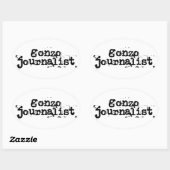 Sticker Ovale Gonzo Journaliste (Feuille)