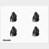 Sticker Ovale Gorilla Pop Art (Feuille)