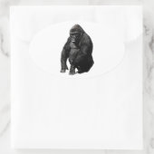 Sticker Ovale Gorilla Pop Art (Sac)