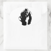 Sticker Ovale Gorilla Pop Art (Sac)