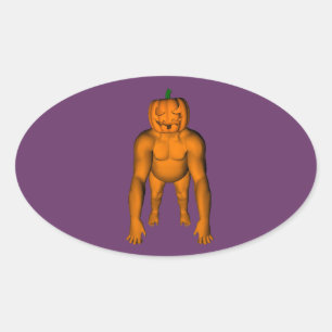 Sticker Ovale Gorille d'Halloween