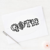 Sticker Ovale Goth (Enveloppe)