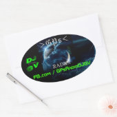 Sticker Ovale GP Radio ! Décalage de voiture (Enveloppe)