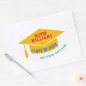 Sticker Ovale Graduation Couleur moderne (Enveloppe)