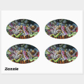 Sticker Ovale graffiti de Taïwan, Taipei, Taïwan (Feuille)