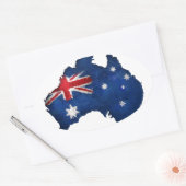 Sticker Ovale Graffiti pour drapeau australien (Enveloppe)