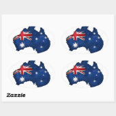 Sticker Ovale Graffiti pour drapeau australien (Feuille)