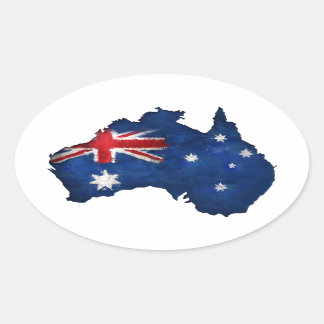 Sticker Ovale Graffiti pour drapeau australien