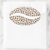 Sticker Ovale grains de café (Sac)