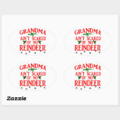 Sticker Ovale Grand-Mère S'Est Fait Rendre (Feuille)