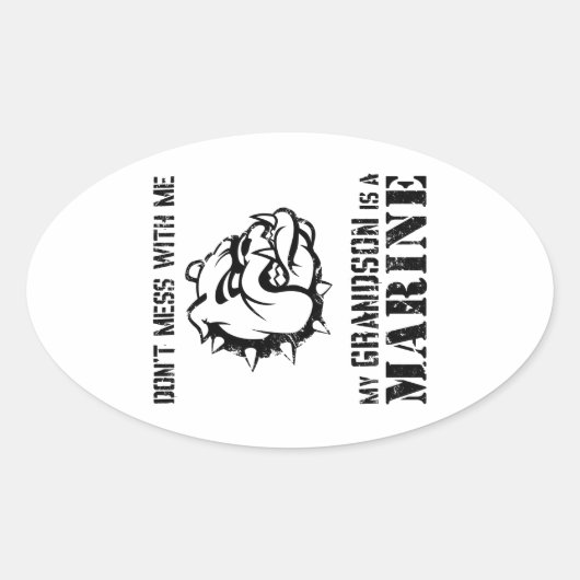 Sticker Ovale Grand-père marin/grand-mère (Devant)