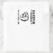 Sticker Ovale Grand-père marin/grand-mère (Sac)