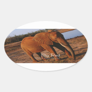 Sticker Ovale Grand rouge