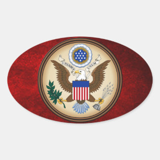 STICKER OVALE GRAND SCEAU DES ÉTATS-UNIS