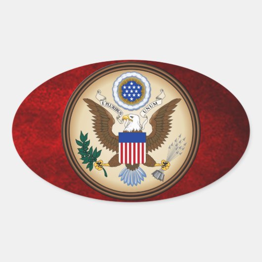 STICKER OVALE GRAND SCEAU DES ÉTATS-UNIS (Devant)